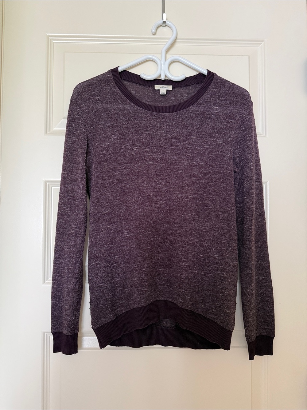 Heathered Plum Scoop Neck Sweater
